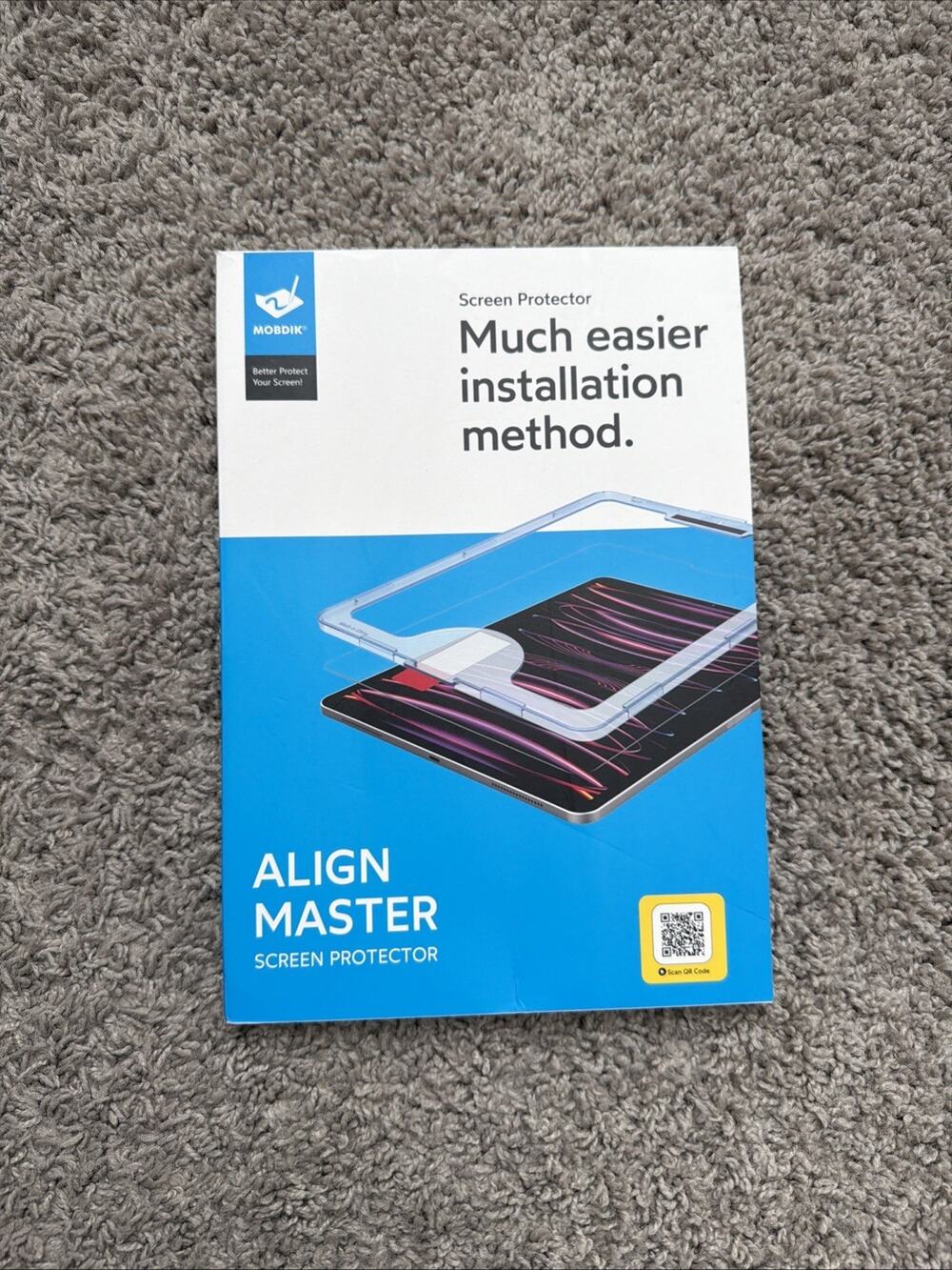 MOBDIK Align Master EZ Kit Tempered Glass Screen Protector 9H HD Bubble Free